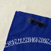 A Spiral of Pi Graphic on a Strandtuch (Beispiel)