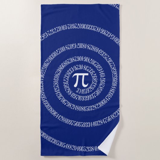 A Spiral of Pi Graphic on a Strandtuch (Vorderseite)