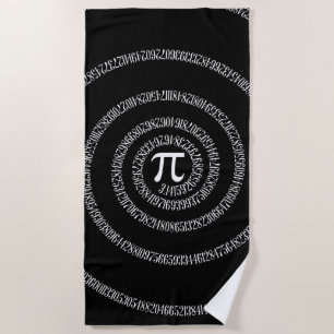 A Spiral of Pi Graphic Strandtuch