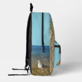A splash of a backpack.  bedruckter rucksack (Links)