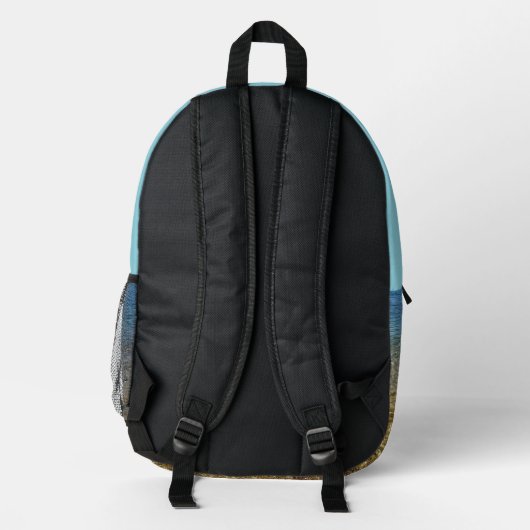 A splash of a backpack. bedruckter rucksack (Rückseite)