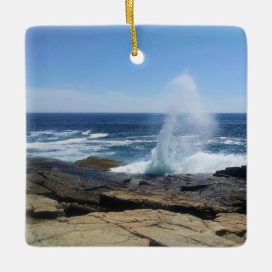 A Splash of Adventure at Schoodic Point Keramikornament (Vorderseite)