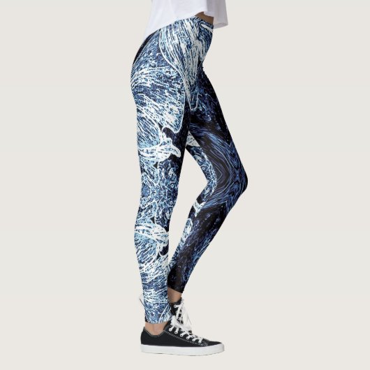 A Splash Of Aqua Blue 2 Leggings (Rechts)
