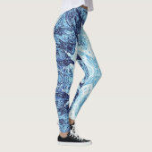 A Splash Of Aqua Blue Leggings (Rechts)