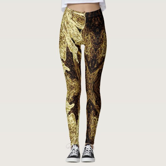 A Splash Of Golden Brown 2 Leggings (Vorderseite)