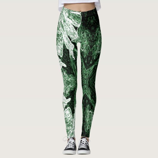 A Splash Of Green 2 Leggings (Vorderseite)