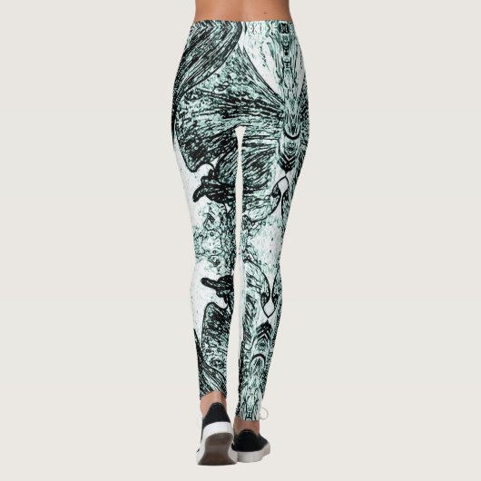 A Splash Of Green  Leggings (Rückseite)