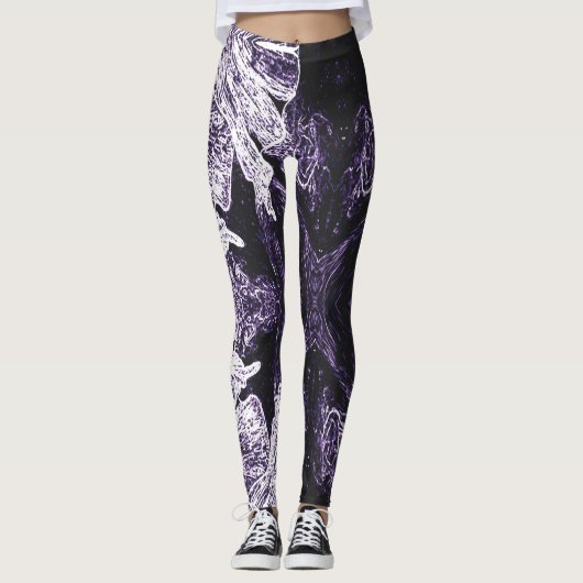 A Splash Of Purple 2 Leggings (Vorderseite)