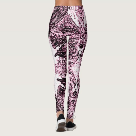 A Splash Of Rose Pink Leggings (Rückseite)