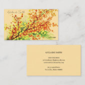 a spring branch of mimosa, bright, yellow visitenkarte (Vorne/Hinten)