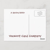 A Spring Robin Postkarte (Rückseite)