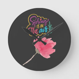 A Spring Visual Series Runde Wanduhr