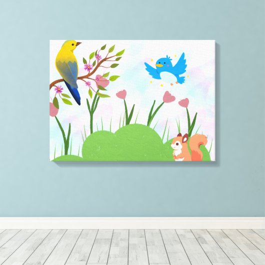 "A Springtime Serenade" Leinwanddruck (Insitu (Holzboden))