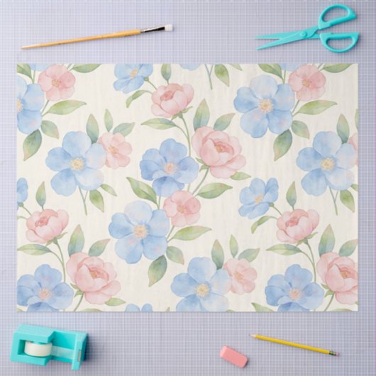 A Springy Floral Design #4 Seidenpapier (Basteln)