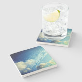 A sprinkling of clouds steinuntersetzer (Seitenansicht)