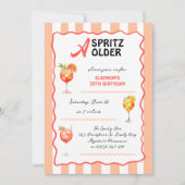 A Spritz Older Any Age Cocktail Birthday Party Einladung (Vorderseite)