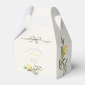 A Squeeze of Thanks Lemon Citrus Baby Shower Geschenkschachtel (Rückseite)