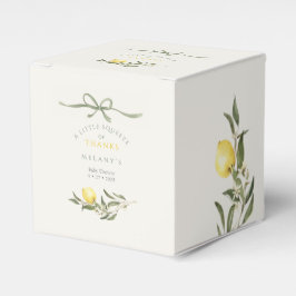 A Squeeze of Thanks Lemon Citrus Baby Shower Geschenkschachtel