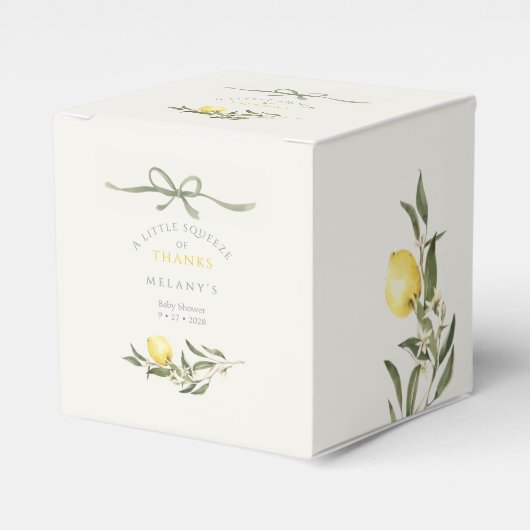 A Squeeze of Thanks Lemon Citrus Baby Shower Geschenkschachtel (Vorderseite)