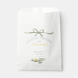 A Squeeze of Thanks Lemon Citrus Baby Shower Geschenktütchen