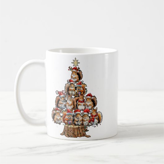 A Squirrel Christmas Tree Lights Forest Animal Lov Kaffeetasse (Links)