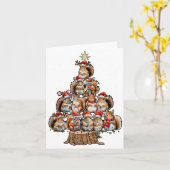 A Squirrel Christmas Tree Lights Forest Animal Lov Karte (Gelbe Blume)