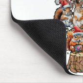 A Squirrel Christmas Tree Lights Forest Animal Lov Mousepad (Ecke)