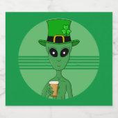 A St. Patrick's Alien Bierflaschenetikett (Einzelnes Label)