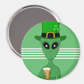 A St. Patrick's Alien Magnet (Vorderseite/Rückseite)