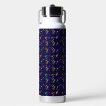 A stainless steel tumbler with a vibrant