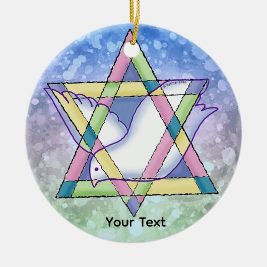 A Star of David Keramik Ornament (Vorne)