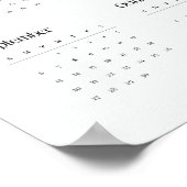 A starry night sky photo 2026 white calender Poster (Ecke)