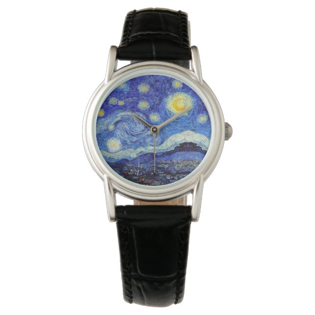 A Starry Night Watches Van Gogh Armbanduhr (Vorderseite)
