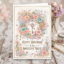 A Steampunk Floral Watercolor Birthday for Niece