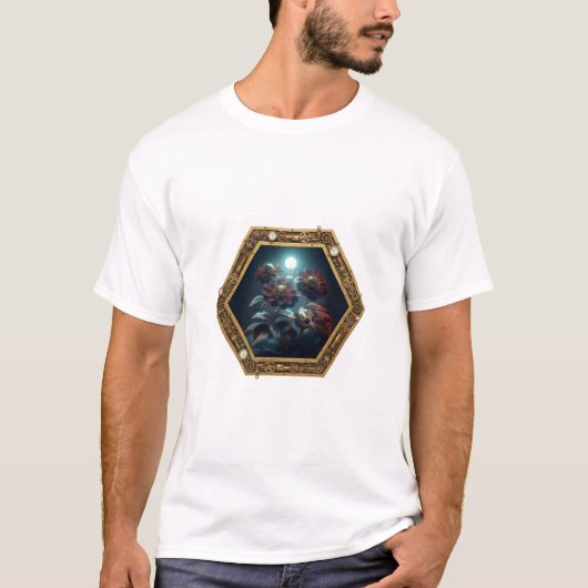 A Steampunk Hummingbird  In A Steampunk Frame T-Shirt (Vorderseite)
