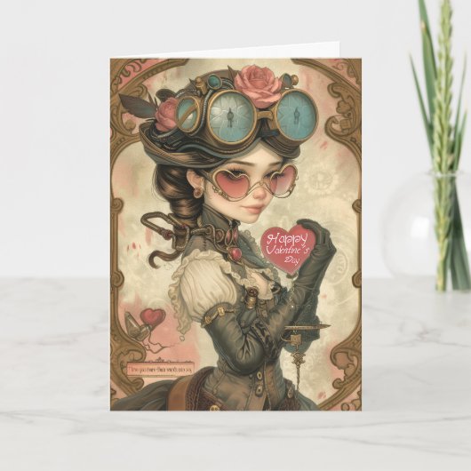 A Steampunk Valentine Karte (Vorderseite)