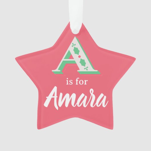 A steht für Amara Weihnachtsbaumschmuck Benutzerde Ornament (Vorderseite)