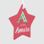 A steht für Amara Weihnachtsbaumschmuck Benutzerde Ornament (Vorderseite)