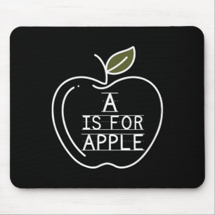 A steht für Apfel Pre-k Kindergarten Lehrer Studen Mousepad