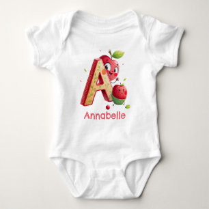 A steht für Apple Personalisieren Baby Strampler