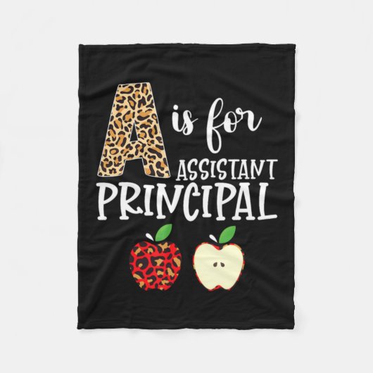 A steht für Instant Principal Leopard Print Apple  Fleecedecke (Vorderseite)
