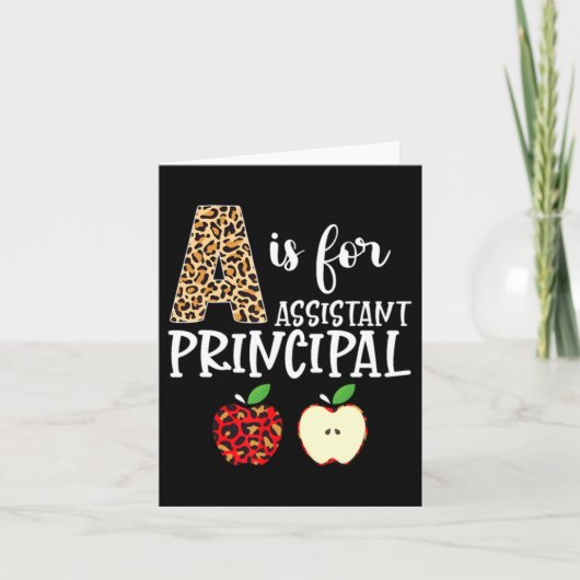 A steht für Instant Principal Leopard Print Apple Karte (Vorderseite)