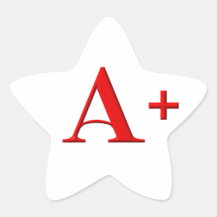 A+ Stern-Aufkleber