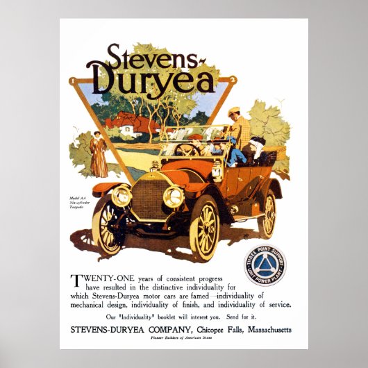 A Stevens Duryea Model OM Poster (Vorne)