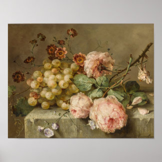 A Still Life with Roses by Roosenboom Print Poster