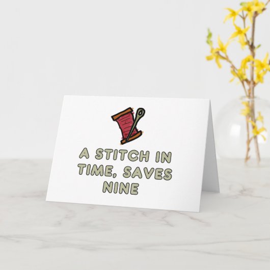 A Stitch In Time Karte (Gelbe Blume)