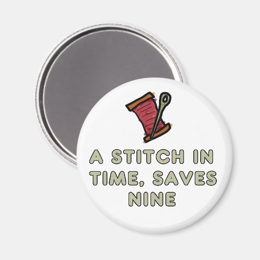 A Stitch In Time Magnet (Vorderseite/Rückseite)