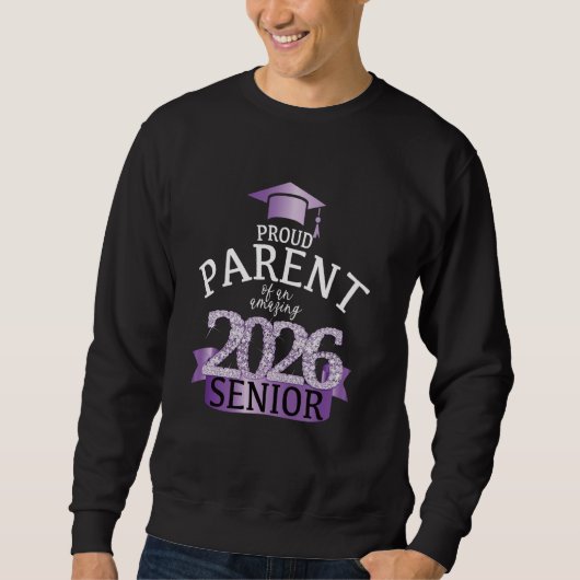 A Stolz 2026 Senior Parent I Elegant Lila Celebr Sweatshirt (Vorderseite)