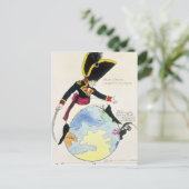 A Stoppage to a Stride over the Globe, 1803 Postkarte (Stehend Vorderseite)