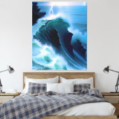 A storm by the sea AI image Leinwanddruck (Insitu (Schlafzimmer))